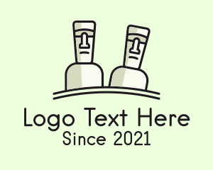 Heritage Site - Easter Island Statue logo design