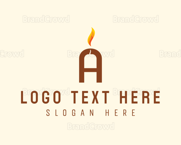 Ambience Candle Letter A Logo