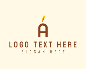 Church - Ambience Candle Letter A logo design