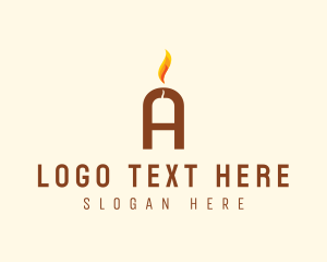 Gift - Ambience Candle Letter A logo design