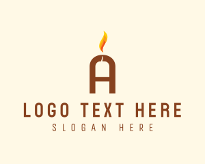 Ambience Candle Letter A Logo