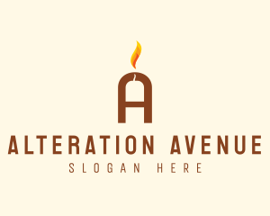 Ambience Candle Letter A logo design