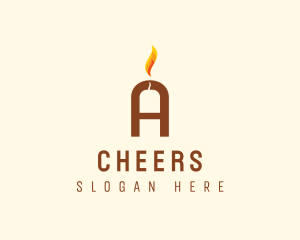 Torch - Ambience Candle Letter A logo design