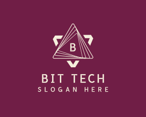 Cyber Tech Triangle logo design