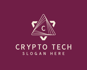 Cyber Tech Triangle logo design