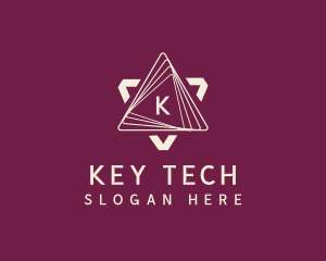 Cyber Tech Triangle logo design