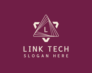 Cyber Tech Triangle logo design