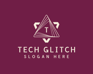 Cyber Tech Triangle logo design