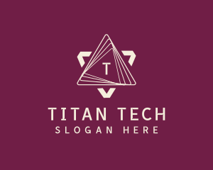 Cyber Tech Triangle logo design