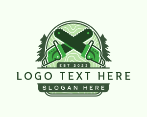 Log - Timber Chainsaw Lumberjack logo design