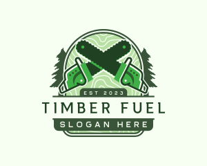 Firewood - Timber Chainsaw Lumberjack logo design