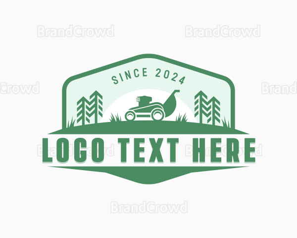 Backyard Mower Gardening Logo