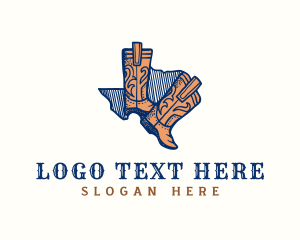 Boots - Texas Cowboy Boots logo design