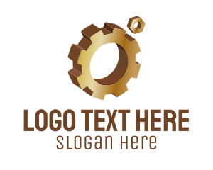Cogwheel - Golden Cog Repair logo design