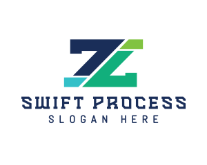 Processing - Modern Edgy Letter Z logo design