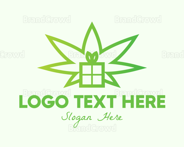 Green Cannabis Gift Logo