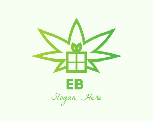 Herbal - Green Cannabis Gift logo design