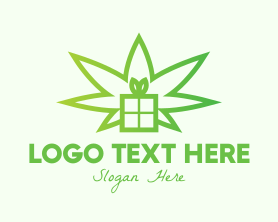 Giveaway - Green Cannabis Gift logo design