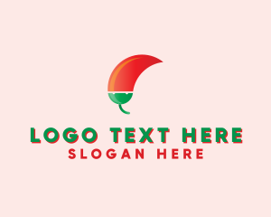 Mexican Food - Spicy Chili Pepper logo design