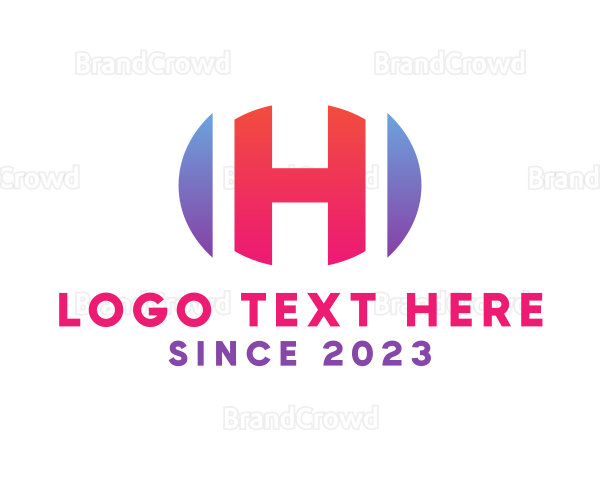 Minimalist H Badge Logo