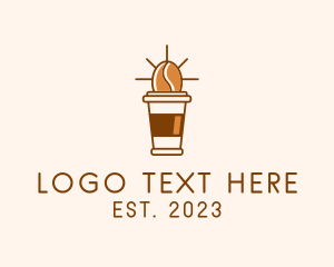 Latte - Coffee Bean Cup logo design