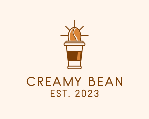 Latte - Coffee Bean Cup logo design