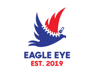 USA Zipper Eagle logo design