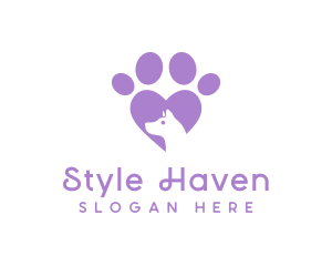 Heart - Paw Heart Dog logo design