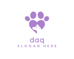 Veterinary - Paw Heart Dog logo design