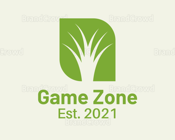 Negative Space Grass Logo