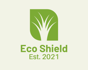 Organic Eco Grass logo design