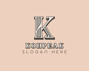 Vintage Boutique Letter K logo design