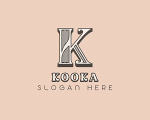 Vintage Boutique Letter K logo design