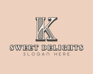 Letter K - Vintage Boutique Letter K logo design
