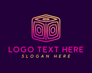 Box - Abstract Cube Outline logo design
