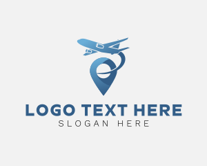 Airplane Trip Location logo design