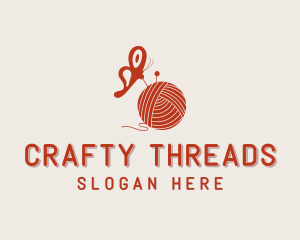 Butterfly Yarn Knitting logo design