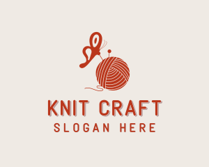 Butterfly Yarn Knitting logo design