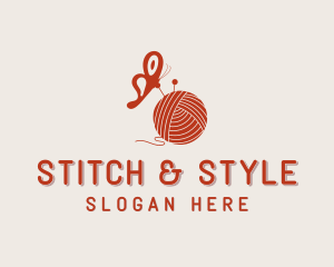 Butterfly Yarn Knitting logo design