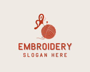 Butterfly Yarn Knitting logo design