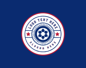Basketball Ring - Soccer Ball League logo design