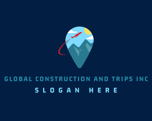 Travel Pin Plane Logo