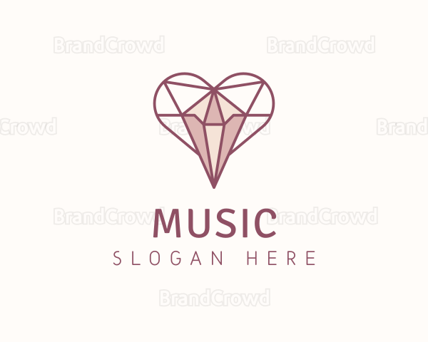 Jewelry Heart Diamond Logo