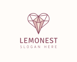 Jewelry Heart Diamond Logo