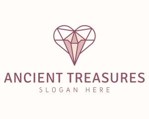 Jewelry Heart Diamond logo design