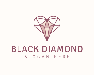 Jewelry Heart Diamond logo design