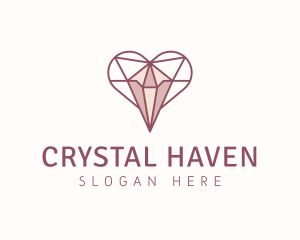 Jewelry Heart Diamond logo design