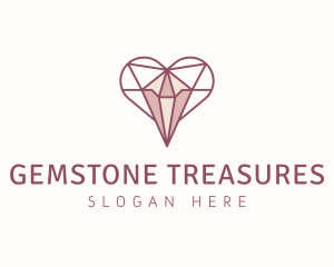 Jewelry Heart Diamond logo design