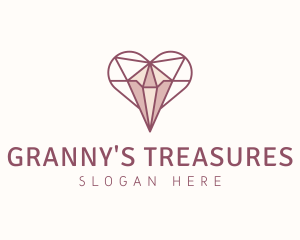 Jewelry Heart Diamond logo design