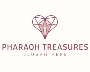 Jewelry Heart Diamond logo design